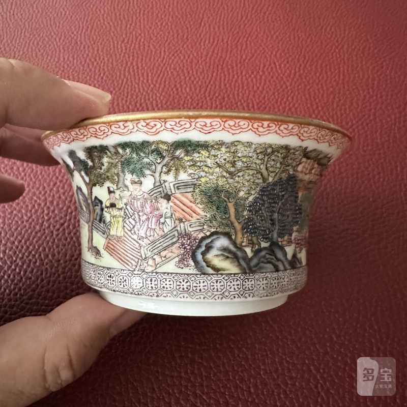 清 粉彩出将入相图马蹄杯 - 图16